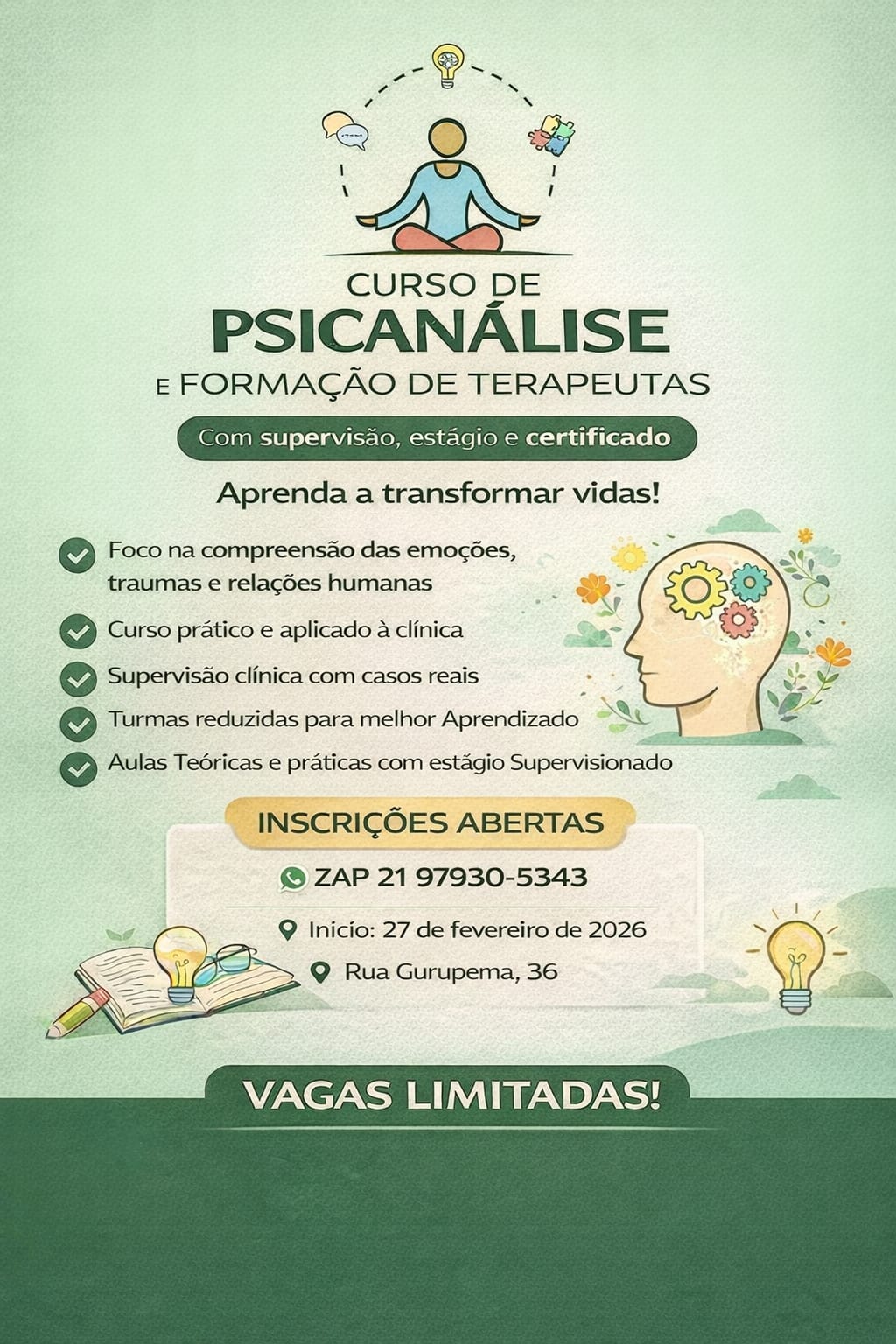 ​Curso de Psicanálise e Formação de Terapeutas